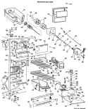 FREEZER SECTION Diagram and Parts List for TFX24FJE  General Electric Refrigerator