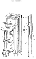 FRESH FOOD DOOR Diagram and Parts List for TFX24RJE  General Electric Refrigerator