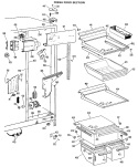 FRESH FOOD SECTION Diagram and Parts List for TFX24RJE  General Electric Refrigerator