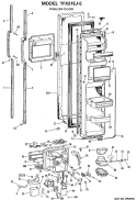 FREEZER DOOR Diagram and Parts List for TFX27EJE  General Electric Refrigerator