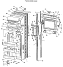 FRESH FOOD DOOR Diagram and Parts List for TFX27FJE  General Electric Refrigerator