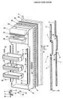 FRESH FOOD DOOR Diagram and Parts List for TFX27RJE  General Electric Refrigerator