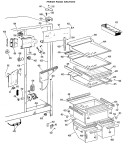 FRESH FOOD SECTION Diagram and Parts List for TFX27RJE  General Electric Refrigerator