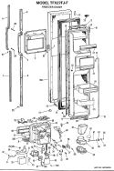 FREEZER DOOR Diagram and Parts List for TFX27FJF  General Electric Refrigerator