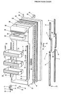 FRESH FOOD DOOR Diagram and Parts List for TFX27EJF  General Electric Refrigerator