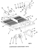 COMPRESSOR COMPARTMENT PARTS Diagram and Parts List for TCX20ZKB  General Electric Refrigerator