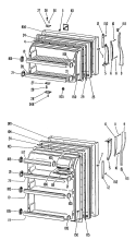 Section Diagram and Parts List for TBF14SJCR  General Electric Refrigerator