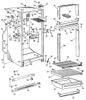 Section Diagram and Parts List for TBF16XJDL  General Electric Refrigerator
