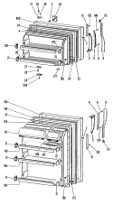 Section Diagram and Parts List for TBF16AJCL  General Electric Refrigerator