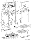 Section Diagram and Parts List for TBF16VJC  General Electric Refrigerator