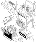 Section Diagram and Parts List for JHP70N*K3  General Electric Microwave Oven Combo
