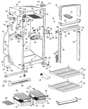 Section Diagram and Parts List for TBF14VJC  General Electric Refrigerator