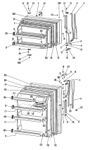 Section Diagram and Parts List for TBF14DJC  General Electric Refrigerator