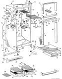 Section Diagram and Parts List for TBF14DJC  General Electric Refrigerator