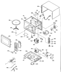 Section Diagram and Parts List for JE716T01  General Electric Microwave