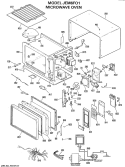 MICROWAVE OVEN Diagram and Parts List for JEM6F01  General Electric Microwave