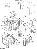 MICROWAVE OVEN Diagram and Parts List for JE1031H02  General Electric Microwave
