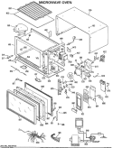 MICROWAVE OVEN Diagram and Parts List for JEM31F01  General Electric Microwave