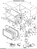 MICROWAVE OVEN Diagram and Parts List for JEM20F01  General Electric Microwave