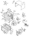 Section Diagram and Parts List for JE69H01  General Electric Microwave