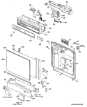 Section Diagram and Parts List for GSD1200G04  General Electric Dishwasher