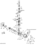 Section Diagram and Parts List for GSD1200G04  General Electric Dishwasher