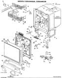 Section Diagram and Parts List for GSD2200G05  General Electric Dishwasher