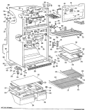 Part Location Diagram of WR71X1794 GE SHELF CANT WIRE Assembly