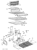 Section Diagram and Parts List for TBX21DKCR  General Electric Refrigerator