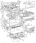 Section Diagram and Parts List for TBX21TKCR  General Electric Refrigerator
