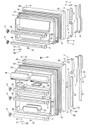 Section Diagram and Parts List for TBX21ZKCR  General Electric Refrigerator