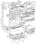 Section Diagram and Parts List for TBX21ZKCR  General Electric Refrigerator