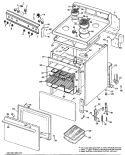Section Diagram and Parts List for JBS02*J3  General Electric Range