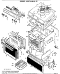Section Diagram and Parts List for JSS27G*J5  General Electric Range