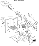 Section Diagram and Parts List for TBX22RKCL  General Electric Refrigerator