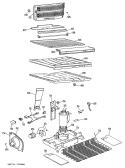 Section Diagram and Parts List for TBX22ZKCR  General Electric Refrigerator