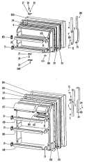 Section Diagram and Parts List for TBF16AKCL  General Electric Refrigerator