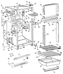 Section Diagram and Parts List for TBF16AKCL  General Electric Refrigerator