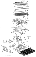 Section Diagram and Parts List for TBF16AKCL  General Electric Refrigerator