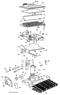 Section Diagram and Parts List for TBF16VKB  General Electric Refrigerator