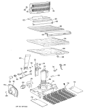 Section Diagram and Parts List for TBX18AKEL  General Electric Refrigerator