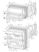 Section Diagram and Parts List for TBX18BKER  General Electric Refrigerator