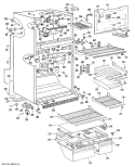 Section Diagram and Parts List for TBX18DKER  General Electric Refrigerator