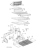 Section Diagram and Parts List for TBX18DKER  General Electric Refrigerator