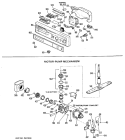 MOTOR - PUMP MECHANISM Diagram and Parts List for GSD640L-01  General Electric Dishwasher
