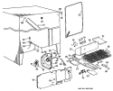 Section Diagram and Parts List for TFX20RLG  General Electric Refrigerator