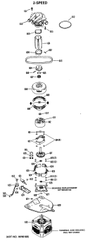 2 - SPEED Diagram and Parts List for WWA7010GAL  General Electric Washer