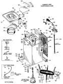 CABINET AND SUSPENSION ASM. Diagram and Parts List for WWA8700LAL  General Electric Washer