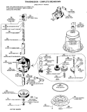 TRANSMISSION - COMPLETE BREAKDOWN Diagram and Parts List for WWA8700LAL  General Electric Washer