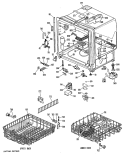 Section Diagram and Parts List for GSD3000W10  General Electric Dishwasher